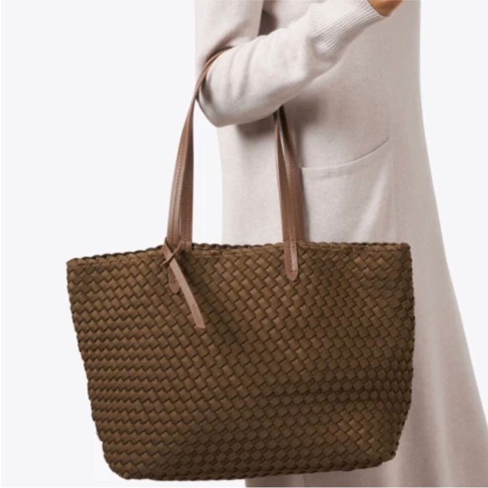 Naghedi Jetsetter Tote LARGE in mink brown worn once